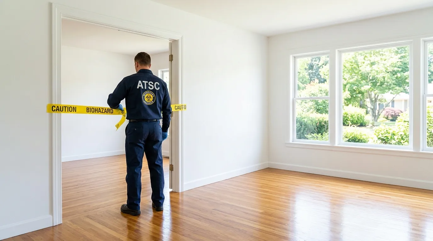 Certified biohazard cleanup crew performing Decomposition Cleanup in Harker Heights